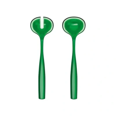 Image of Guzzini Salad Servers in Bio Based Plastic, Emerald Green, &quot;DOLCEVITA&quot;