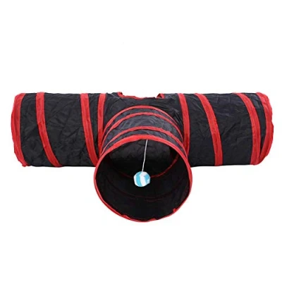 Image of 3 Way Cat Tunnel,Collapsible Play Tunnel Toy Interactive Tube Indoor Outdoor Pet Training for Rabbits Kittens Small Dogs(03#)