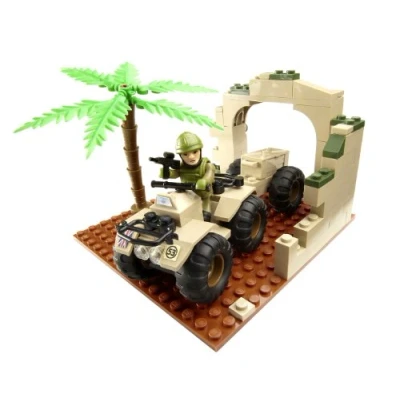 Image of Character Building Army Quad Bike Mini Construction Playset