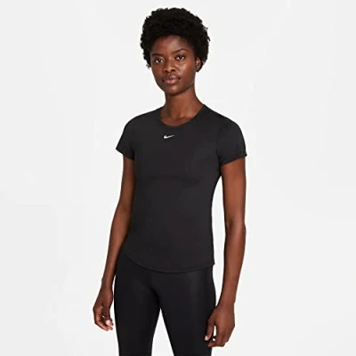Image of Nike Performance ONE Sports Tshirt, Women&#039;s, Size: XS, Black/white