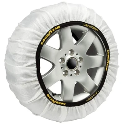 Image of Goodyear Set of 2 Fabric Snow Chains for Cars Ultra Grip Size XL, Specific Vehicle Operation, Textile, White
