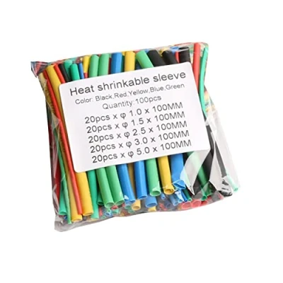 Image of 100 Pcs/set Heat Shrink Tube Insulation Sleeving Wire Wrap For Wires Repairs Soldering Automotive Wiring