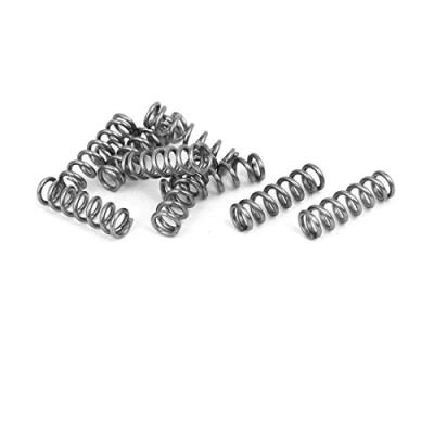 Image of sourcingmap Compression Spring,304 Stainless Steel,6mm OD,1mm Wire Size,20mm Free Length,Silver Tone,10Pcs