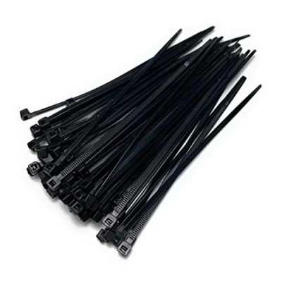 Image of 50 Pieces Black and White Cable Ties (3.6mmx200mm, Black)