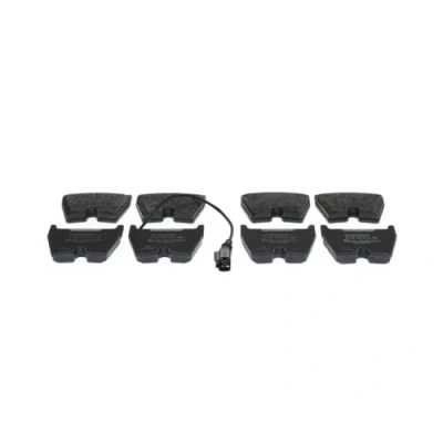Image of 8U0698151J, 8V0698151F, 8V0698151L, 8V0698151M, 8V0698151N Brake pad set BOSCH 0 986 424 613 Low Metallic with integrated wear sensor