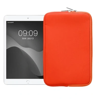 Image of kwmobile Neoprene Pouch Compatible with 8&quot; 8,4&quot; Tablet Universal Sleeve Case Cover Zipper for Orange