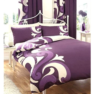Image of Gaveno Cavailia Grandeur Luxurious Bed Set with Duvet Cover and Pillow Cases, Polyester Cotton, Double Berry