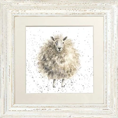 Image of Wrendale Designs &#039;The Woolly Jumper&#039; Framed Card White