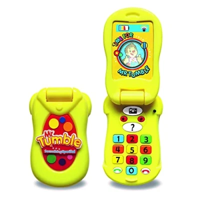 Image of Mr Tumble Toys,Mr Something Special Flip &amp; Learn Toy Phone For Kids Helps Child Development and Recognition Skills Features Light Up Screen, Fun Sounds Learning Activities, 18+ Months