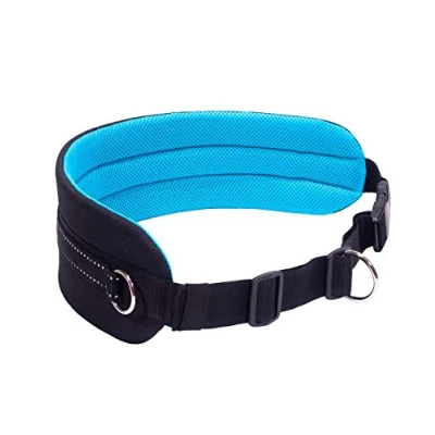 Image of LASALINE Canicross Dog Trekking Belt in Black / Light Blue