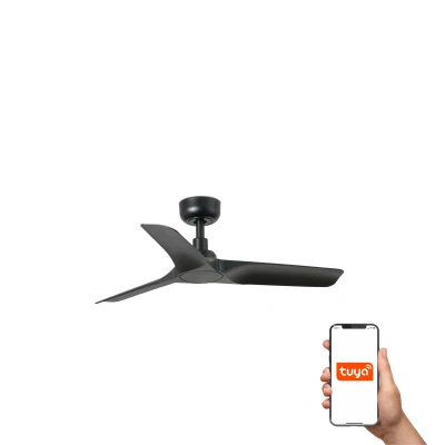 Image of Hey Small 3 Blade Ceiling Fan Matt Black Tuya Smart System