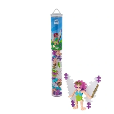 Image of Plus 300.4241 Fee Animals 9604241 Creative Building Blocks Tube, Fairy, Ingenious Construction Toy, 100 Pieces, Multicoloured