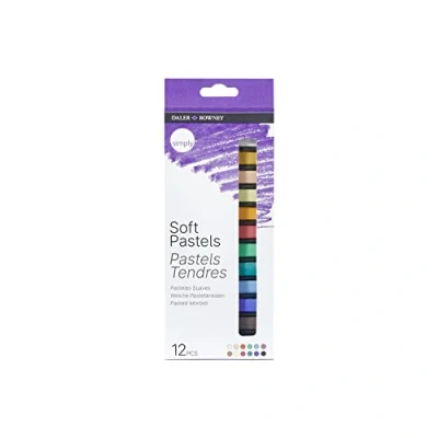 Image of Daler Rowney Simply Soft Pastels 12 x Assorted Colours Set, Drawing Art Supplies, Ideal for Entry Level Artists &amp; Hobbyists