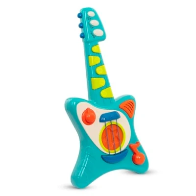 Image of Battat Lil&#039; Rocker&#039;s Toy Guitar Play Blue with Songbook Acoustic, Electric, and Song Modes, Toddlers, Children 2 Years +