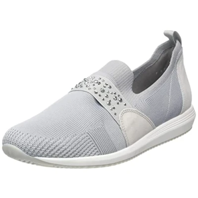 Image of ARA Women&#039;s Lisbon Loafer, Pebble Grey, 7.5 UK