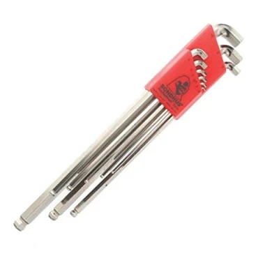 Image of BONDHUS SBLX9B BRITEGUARD Stubby Long Series BALLEND Hexagon Key Set 1.5MM 10MM, 16799, PROTANIUM Precision HIGH Torque Steel