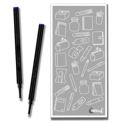 Image of Rollerball Refill Medium 0.7 mm Compatible with Schmidt 888 Pen Refills and Other pens Choose Colour Quantity Tinte ink Envelope (Blue, 2)