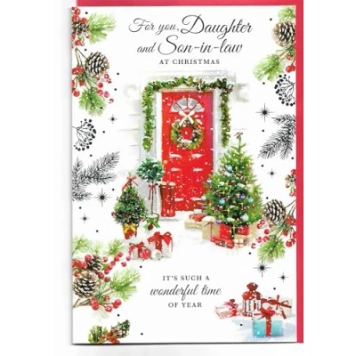 Image of Christmas Card For Daughter and Son in Law 23 x 15 Cm (9 6 inches) You At