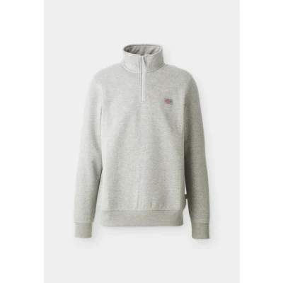 Image of Dickies Oakport Quarter ZIP Sweatshirt, Men&#039;s, Size: Small, Heather grey