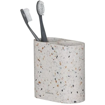 Image of Sealskin Toothbrush Holder, Blend Double Freestanding Terrazzo, 121 x 117 61 mm, Terazzo