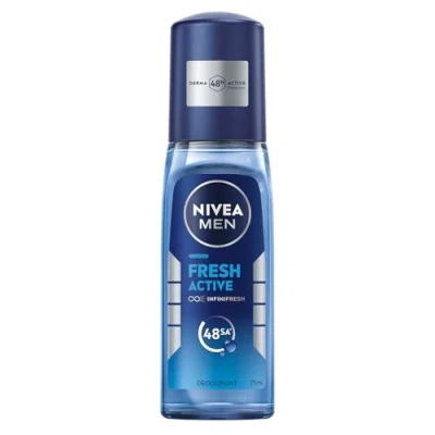 Image of Nivea Fresh Active Deodorant Spray for Men, 75 ml