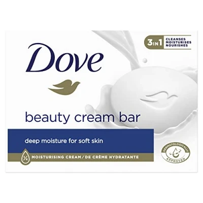 Image of Dove Beauty Cream Bar Hand Soap with 1/4 Moisturising for Soft and Smooth Hands 90 g