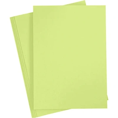 Image of 20 Lime Green A4 180gsm Card Sheets for Crafts