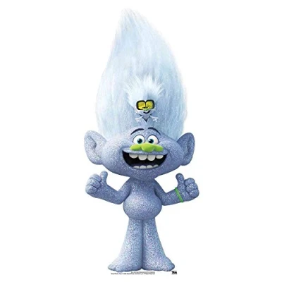 Image of STAR CUTOUTS SC1505 Mini Diamond Guy with Tiny for Trolls Fans Height 91cm Width 41cm, Solid, Multicolour, Regular
