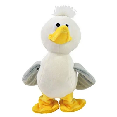 Image of Kögler 75644 Labertier Malwin Seagull, Approx. 22 cm Tall, Plush Toy with Playback Function, Plappers Everything Funny and Moves, Battery Operated
