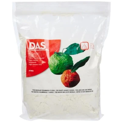 Image of DAS White 1kg Paper Mache Pack, Cellulose Flour, Ideal for Professionals &amp; Hobbyists