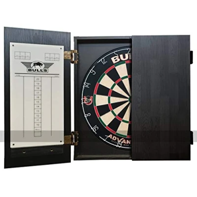 Image of Bulls Darts Classic Wooden Dartboard Cabinet (Black)