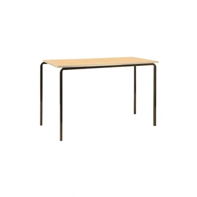 Image of Jemini MDF Edged Class Table W1200 X D600 H590mm Beech/Silver, Pack of 4 KF74557