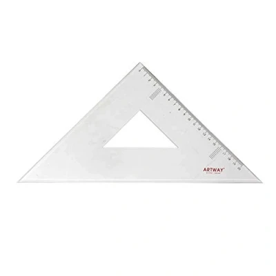 Image of Artway Professional Acrylic Set Square 45 degree 25cm