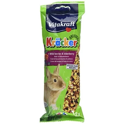 Image of Vitakraft Kracker Rabbit Small Animal Food Wild Berries and Elderberry, Pack of 5