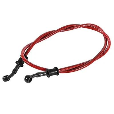 Image of 50cm 200cm Brake Oil Gas Line Pipe, Motorcycle Braided Steel Clutch Hoses Pipe Colorful Pit Dirt Bike Enduro Motocross Street Bikes(900mm Red)