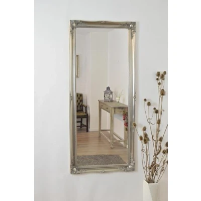 Image of Mirror 5Ft6 X 2Ft6 167cm 76cm Large Silver Ornate Antique Design Big Wall New, 168x76