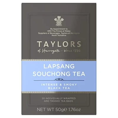 Image of Taylors of Harrogate Lapsang Souchong Tea, 20 Individually Wrapped &amp; Tagged Tea Bags (Pack 6)
