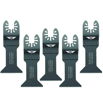 Image of 5 x TopsTools FA44L_5 44mm Long Wood Fast Fit Blades Compatible with Dewalt Stanley Black and Decker Bosch Fein (Non StarLock) Makita Milwaukee Parkside Worx Workzone Multitool Accessories