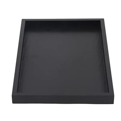 Image of ASAHTA Wooden Serving Tray,Rectangle Shape Solid Wood Tea/Coffee/Snack Food/Meals Tray Plate Restaurant Trays,Vintage Versatile Service Durable For Home (25 * 18 2cm)
