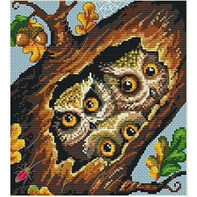 Image of Merejka Counted Cross Stitch Kit, Cotton, Multicolour, 16x18 cm