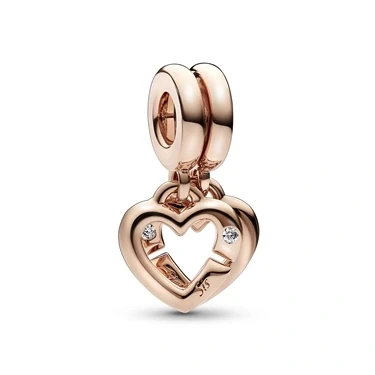 Image of Pandora Sister Hearts Split Dangle Charm