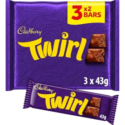 Image of Cadbury Twirl Chocolate Bar 129 Gr