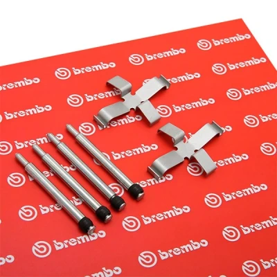 Image of 1228352, 75505 Accessory Kit, disc brake pads BREMBO A 02 315 VOLVO: 940 I Saloon, 850 240 Saloon