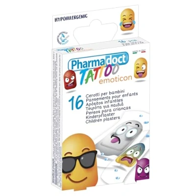Image of Pharmadoct Tattoo Children Plasters, 2 assorted sizes 1 boxes of 16 plasters
