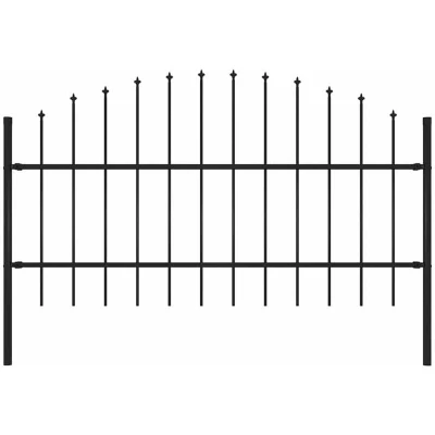 Image of vidaXL Garden Fence with Spear Top Steel