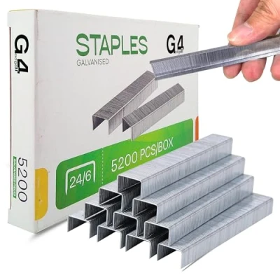 Image of 5000 x 24/6 No 16 6mm Quality Standard Staples 25 Sheets Capacity