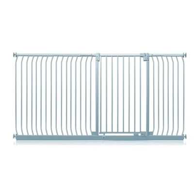 Image of Safetots Extra Tall Elite Safety Gate, 225cm 234cm, Matt Grey, 96.8cm in Height, Pressure Fit Stair Baby Gate for Doors Hallways and Spaces, Barrier, Easy Installation