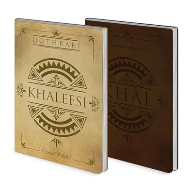Image of Game of Thrones Journal Notebooks (Khal and Khaleesi Design) Set 2 A5, Note Books Notepads A5 Official Merchandise