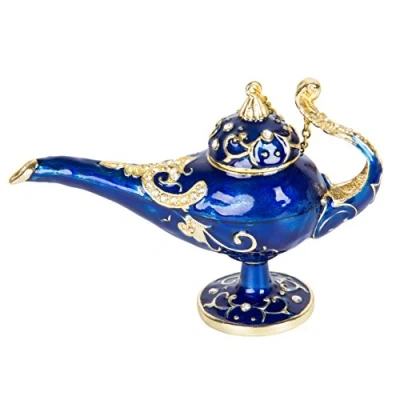 Image of QIFU Hand Painted Lamp Hinged Jewelry Trinket Box Unique Gift for Home Decor ＃2