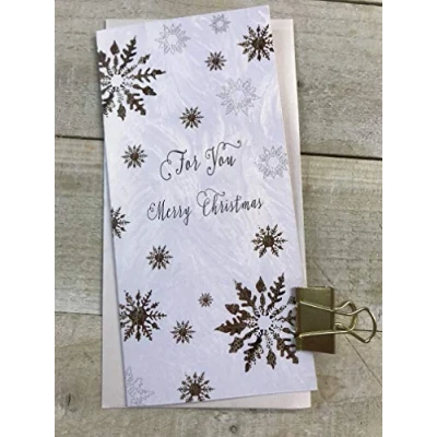 Image of Christmas Money Wallet Snowflakes for You, Merry Christmas, by White Cotton Cards